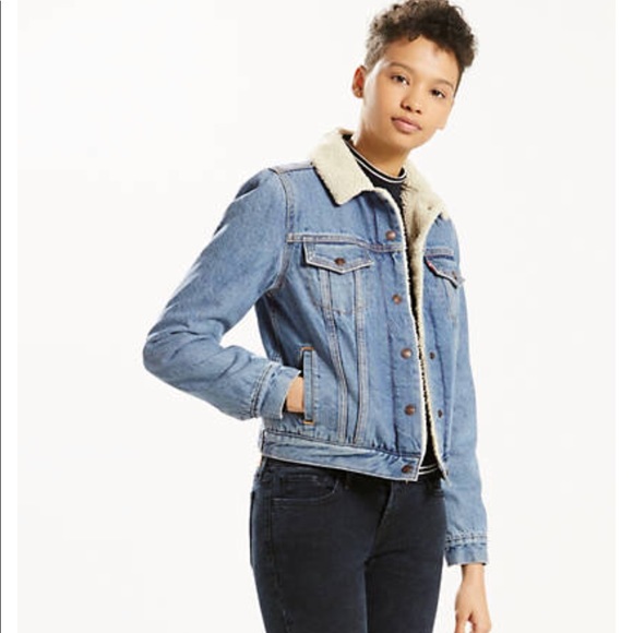 sherpa jean jacket women